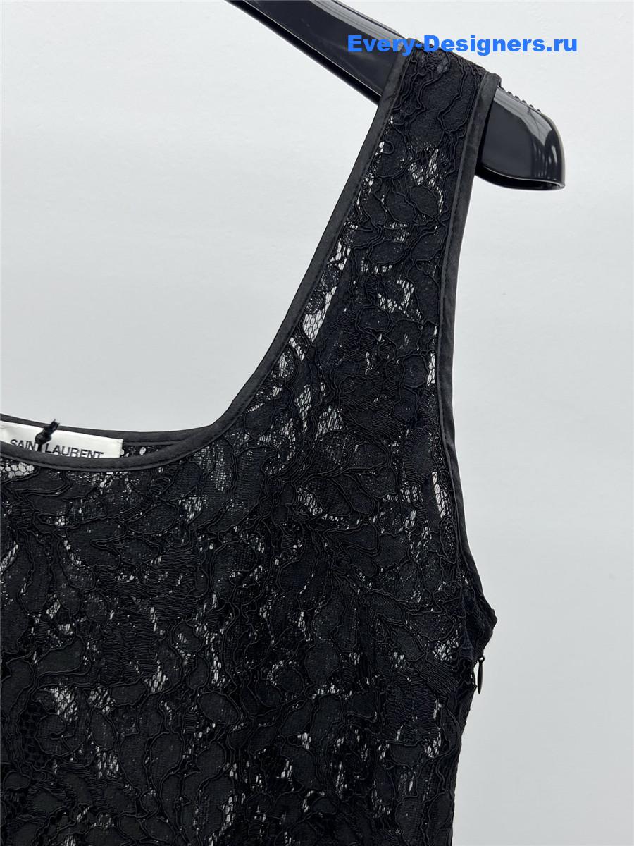 Sa1nt Lau*nt floral lace mini dress