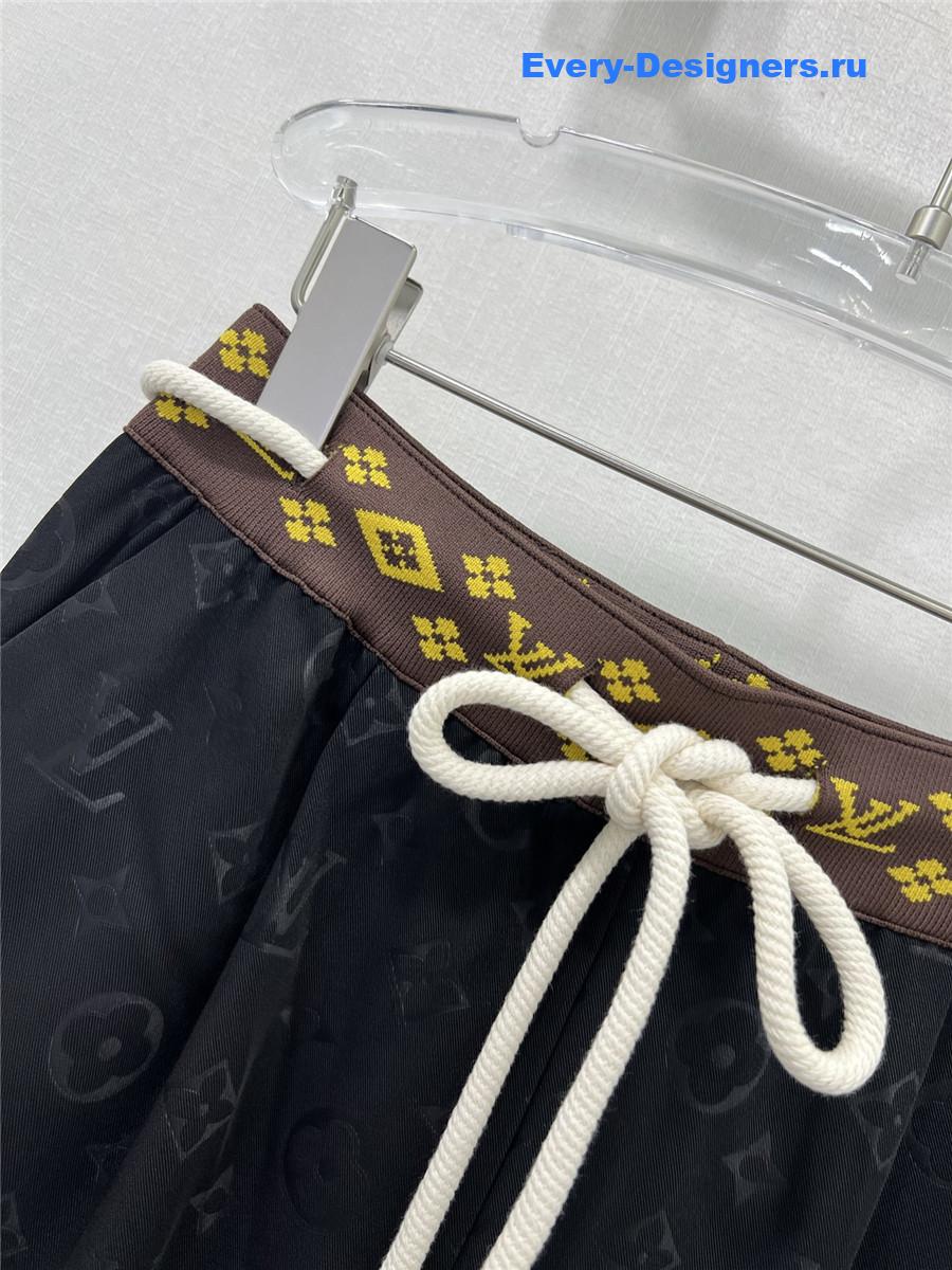 l0vis Vvtt0n monogram wide-leg trousers