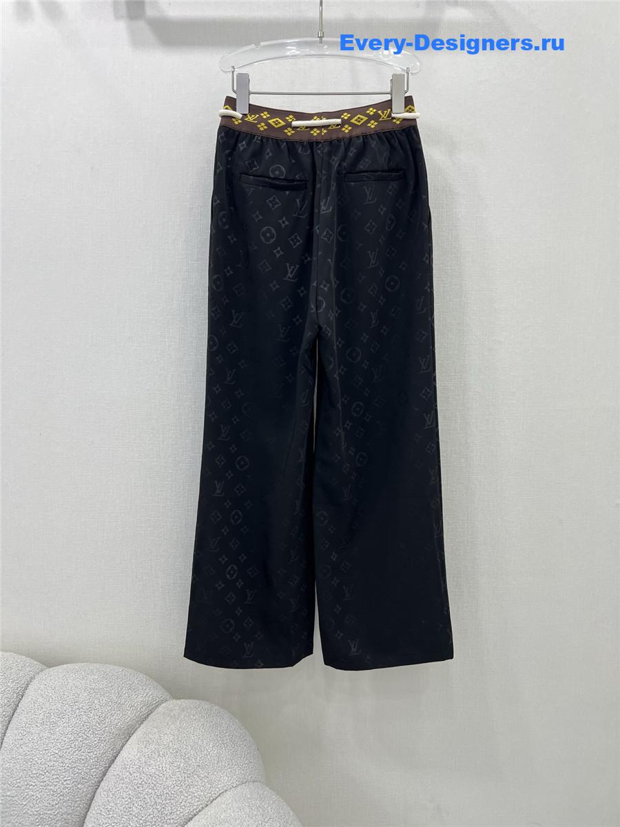l0vis Vvtt0n monogram wide-leg trousers