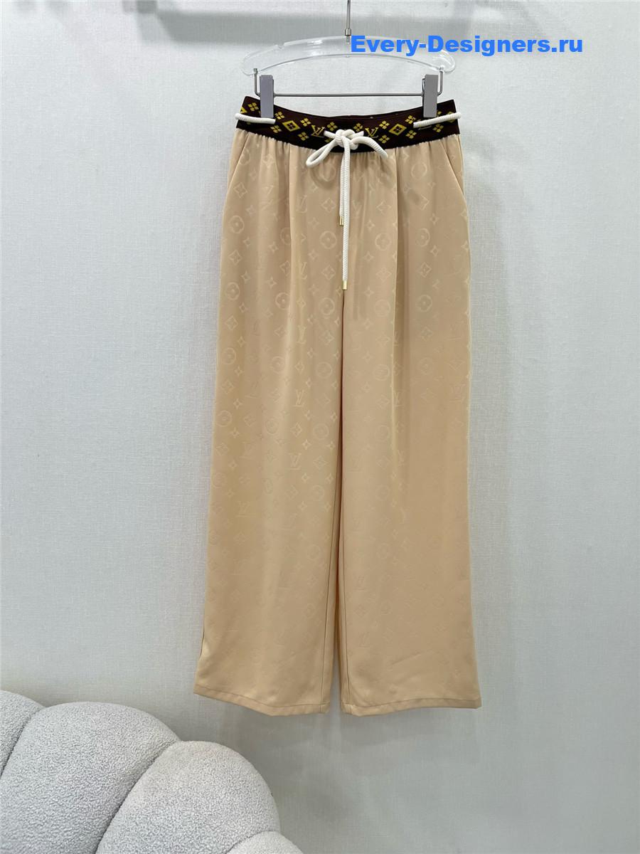 l0vis Vvtt0n beige monogram wide-leg trousers
