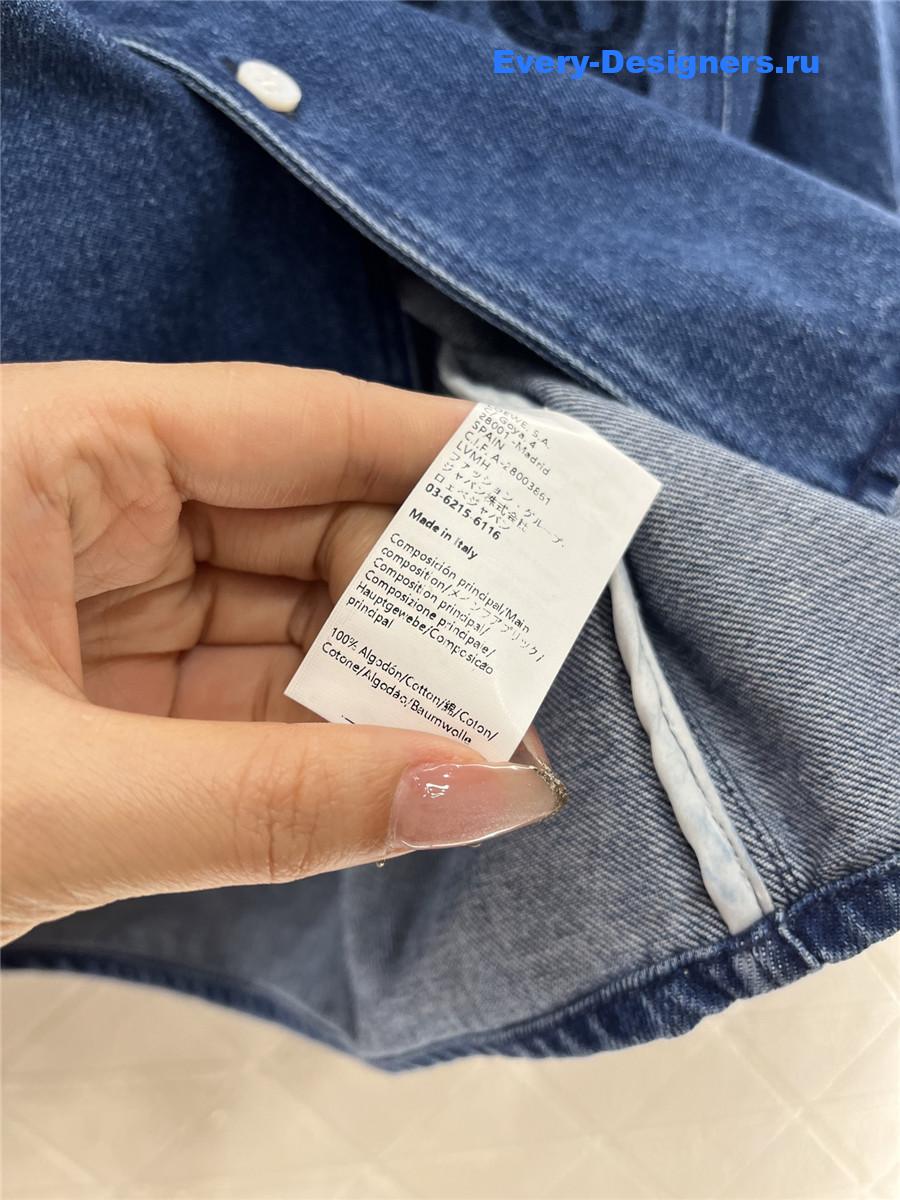 L0ew* denim blue short sleeve shirt