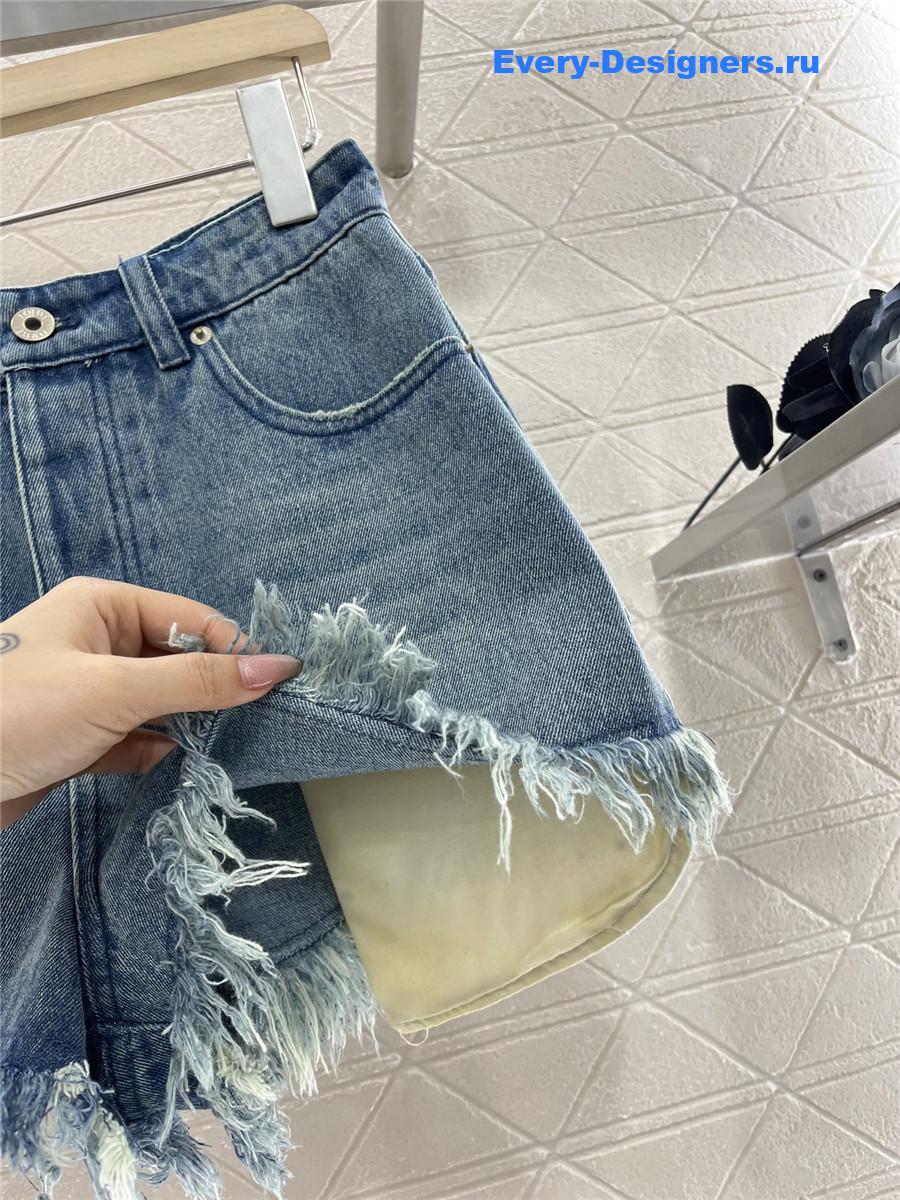 L0ew* women’s anagram denim shorts