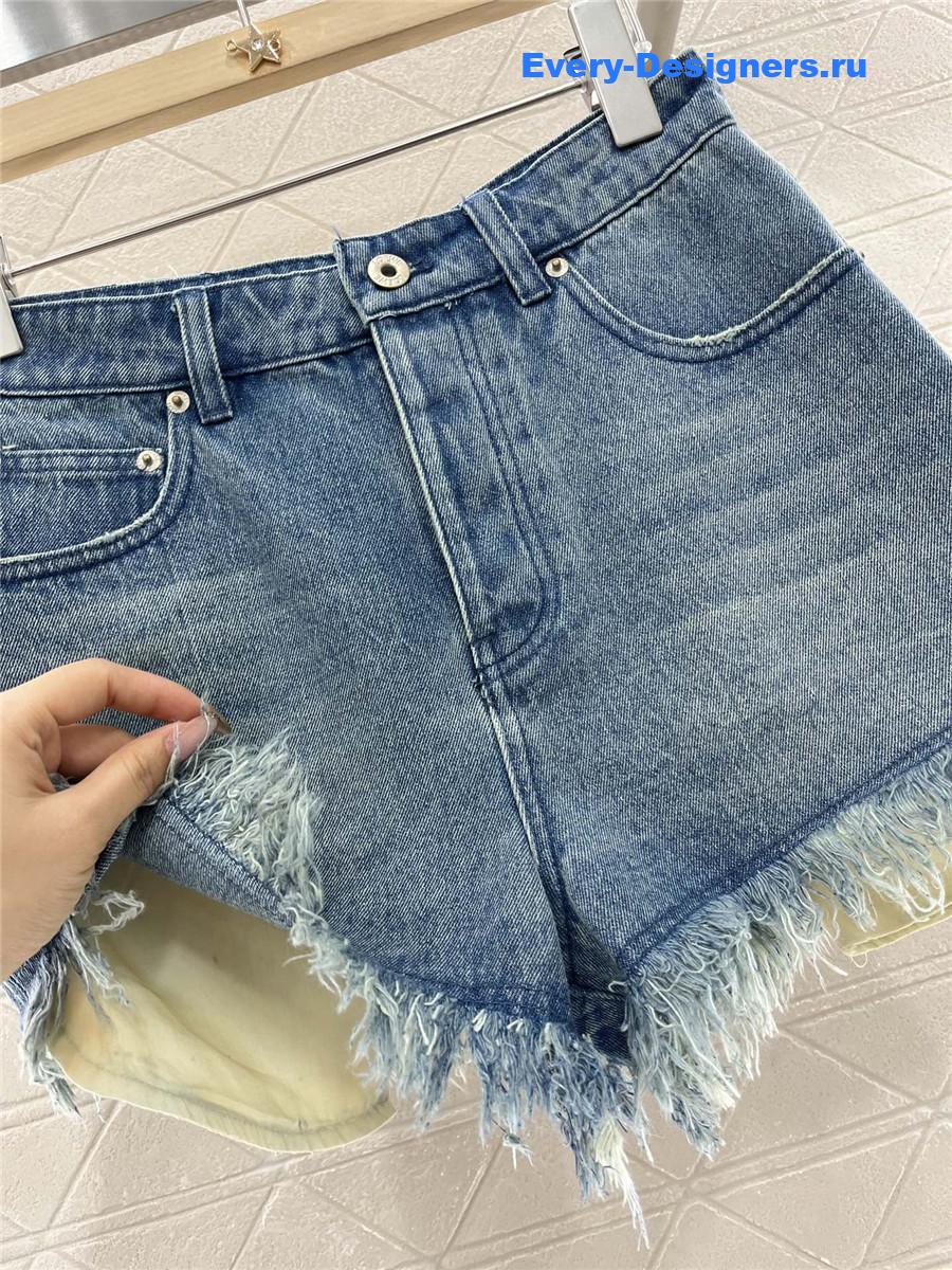 L0ew* women’s anagram denim shorts