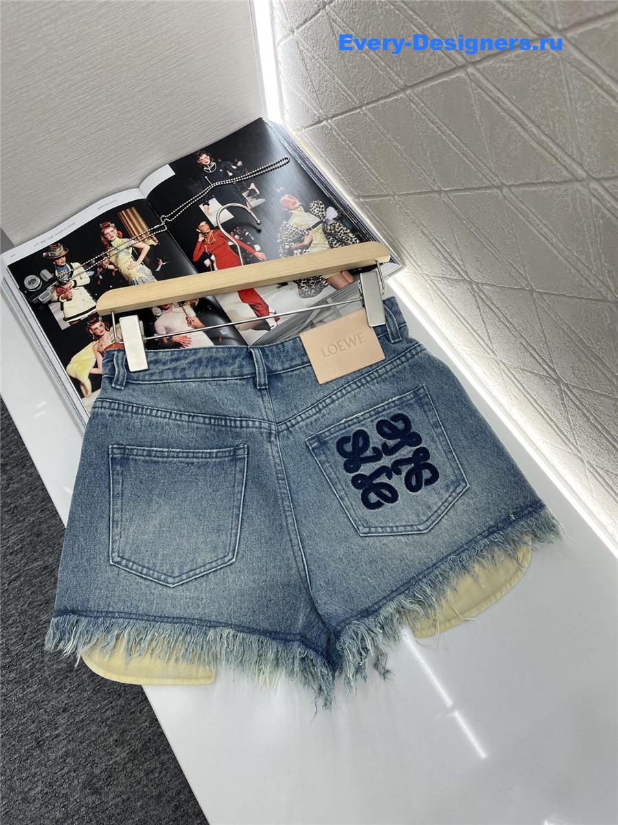 L0ew* women’s anagram denim shorts