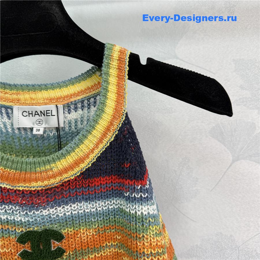 Ch**el multicolor striped vest