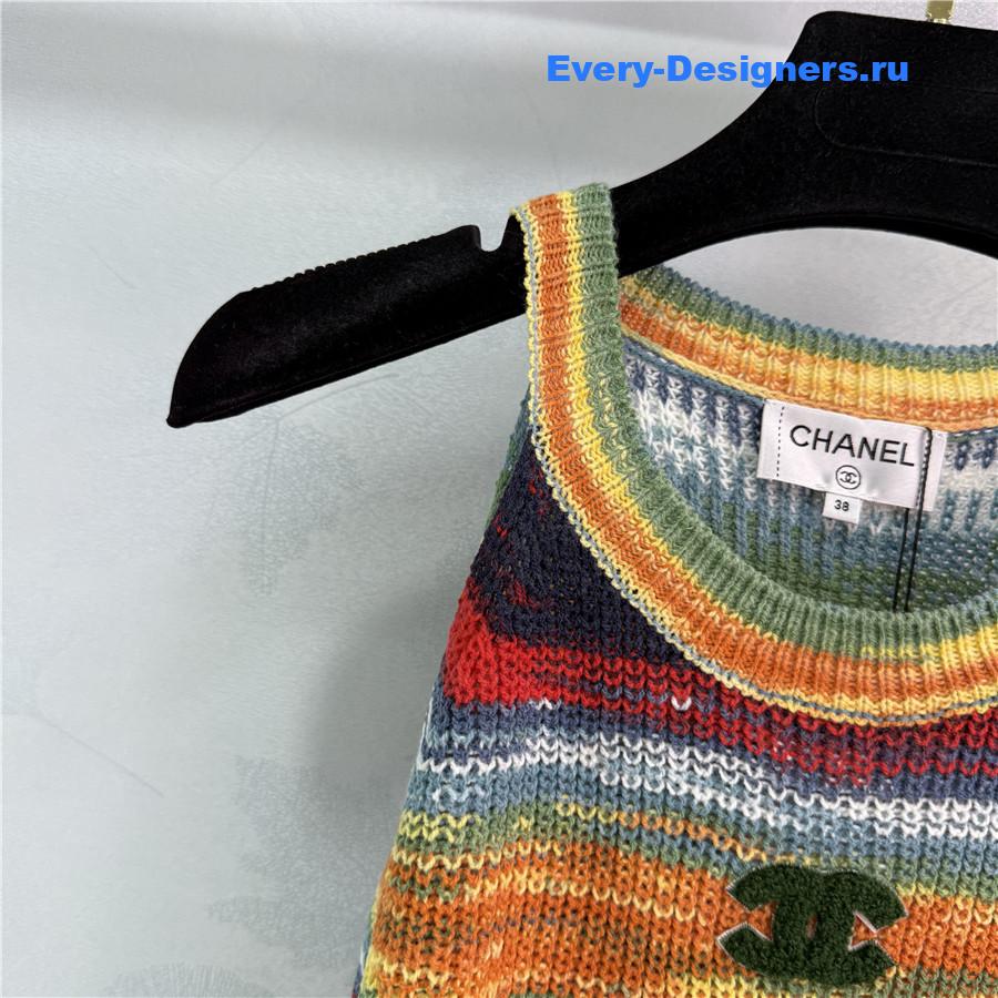 Ch**el multicolor striped vest