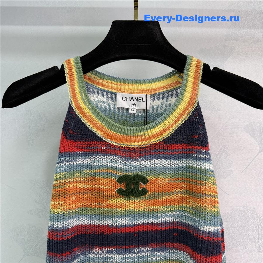 Ch**el multicolor striped vest