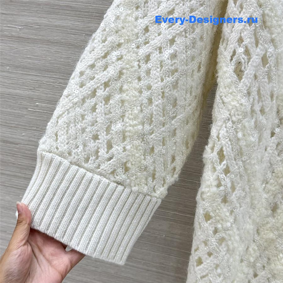 BC sequin-embellished Cashmere Dress White