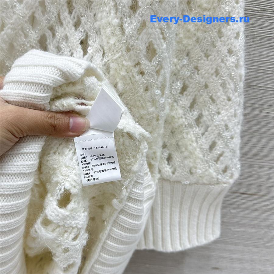 BC sequin-embellished Cashmere Dress White