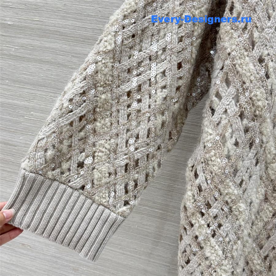 BC Gray Sequin Cashmere Dress