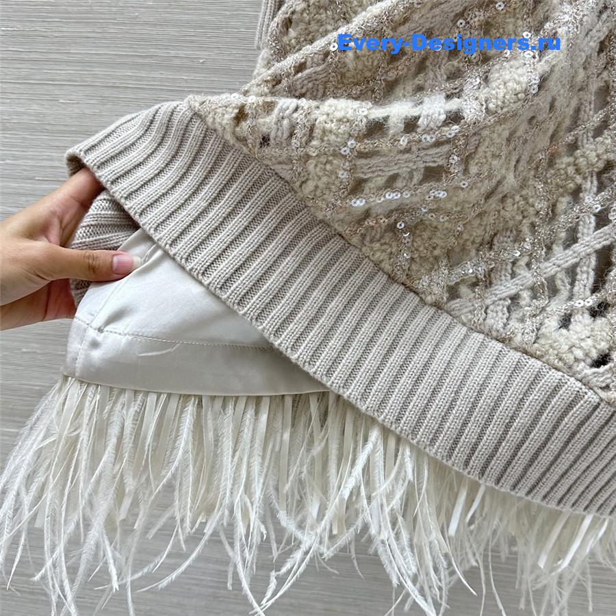 BC Gray Sequin Cashmere Dress