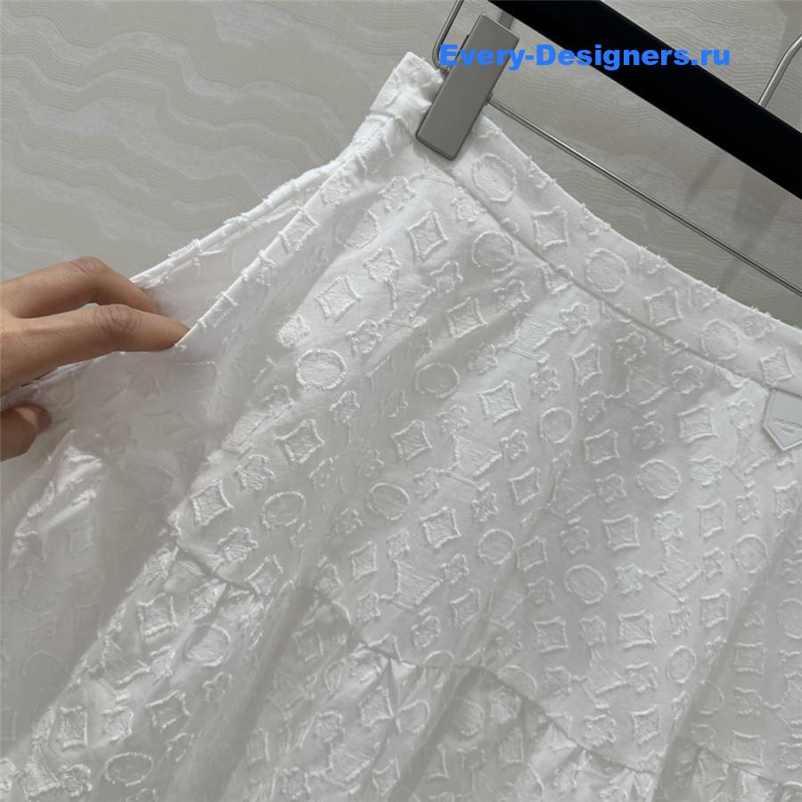 l0vis Vvtt0n white monogram skirt