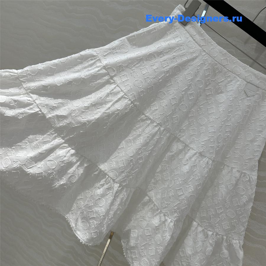 l0vis Vvtt0n white monogram skirt
