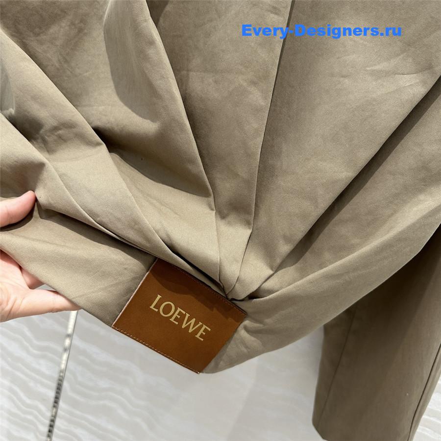 L0ew* brown cotton-silk twill blouson