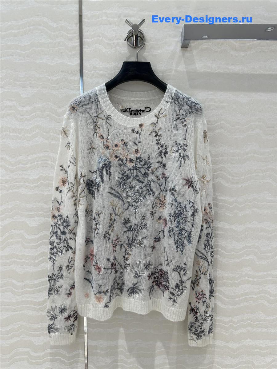 D10r silk mohair flower cardigan