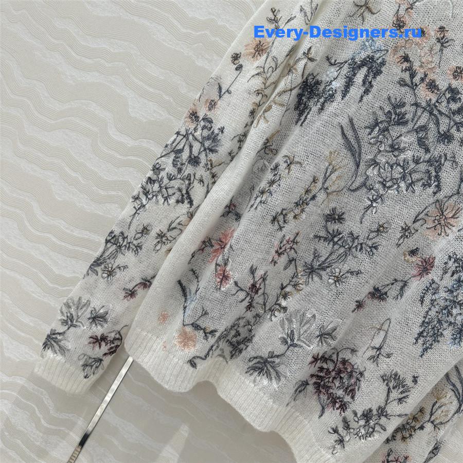 D10r silk mohair flower cardigan