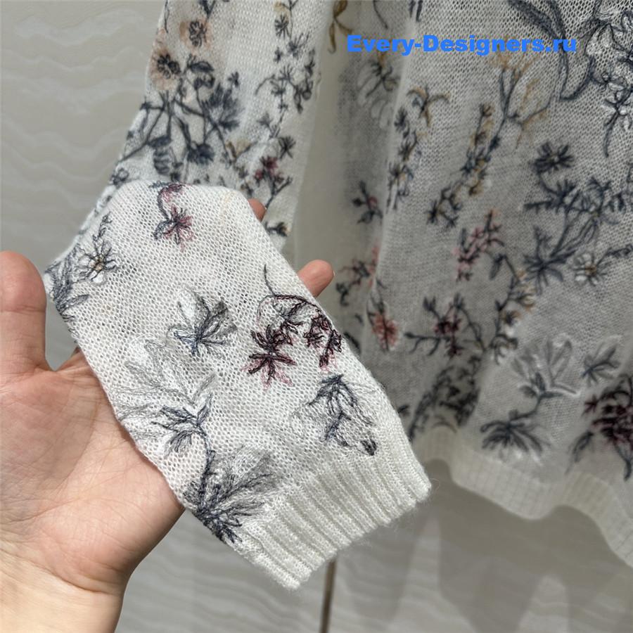 D10r silk mohair flower cardigan