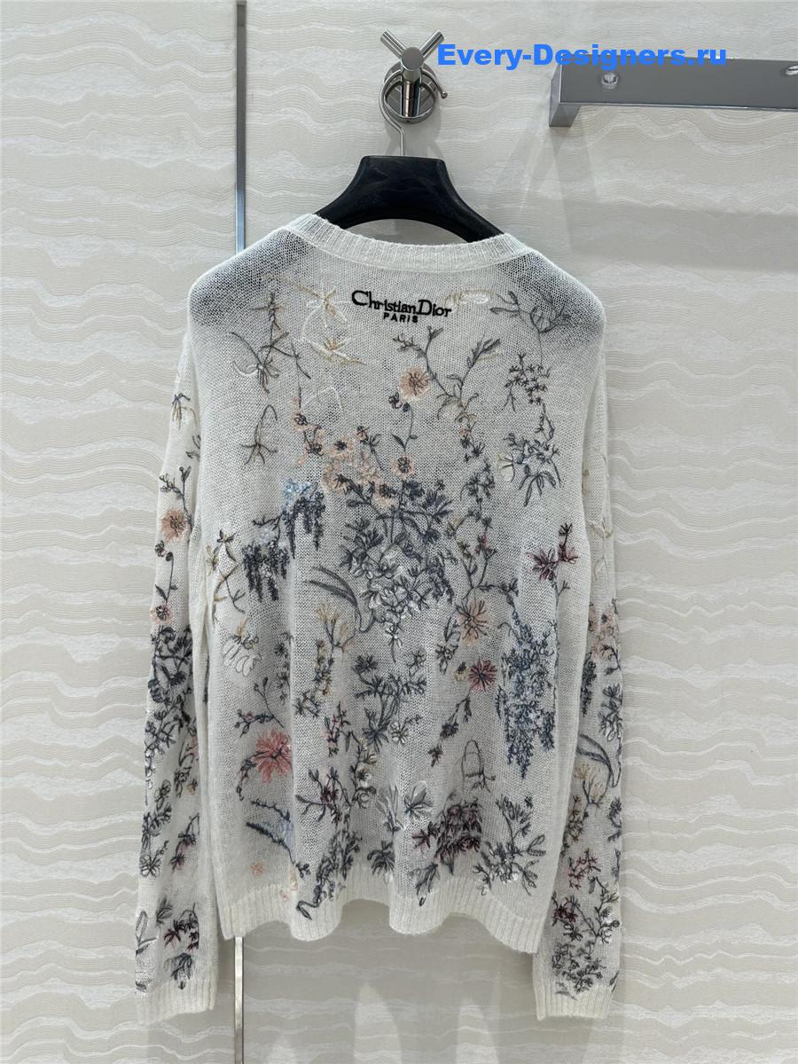 D10r silk mohair flower cardigan