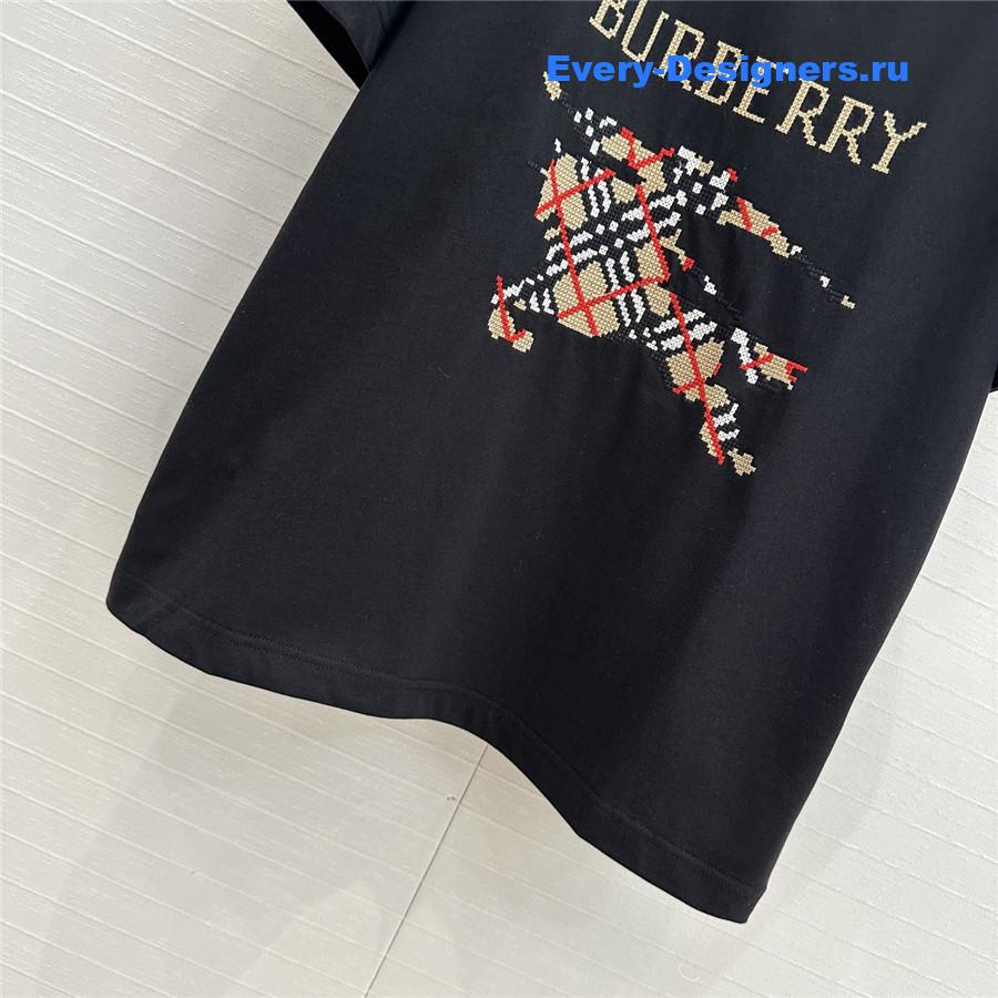 Bv*b*rry cross stitch t-shirt in black