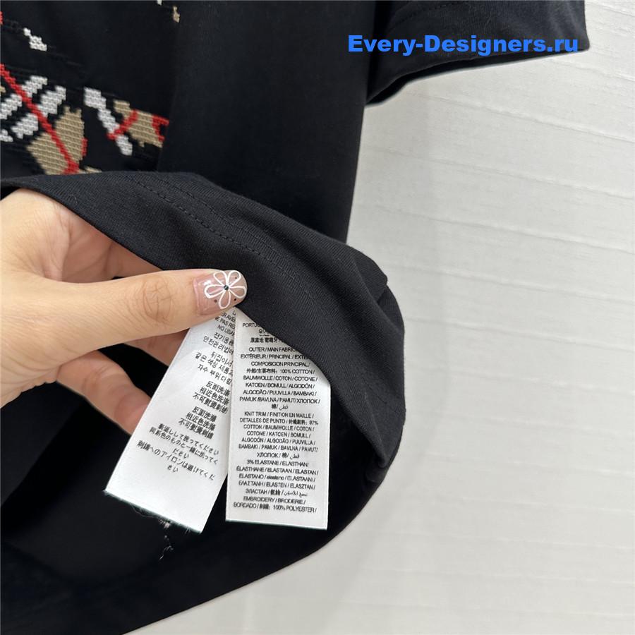 Bv*b*rry cross stitch t-shirt in black