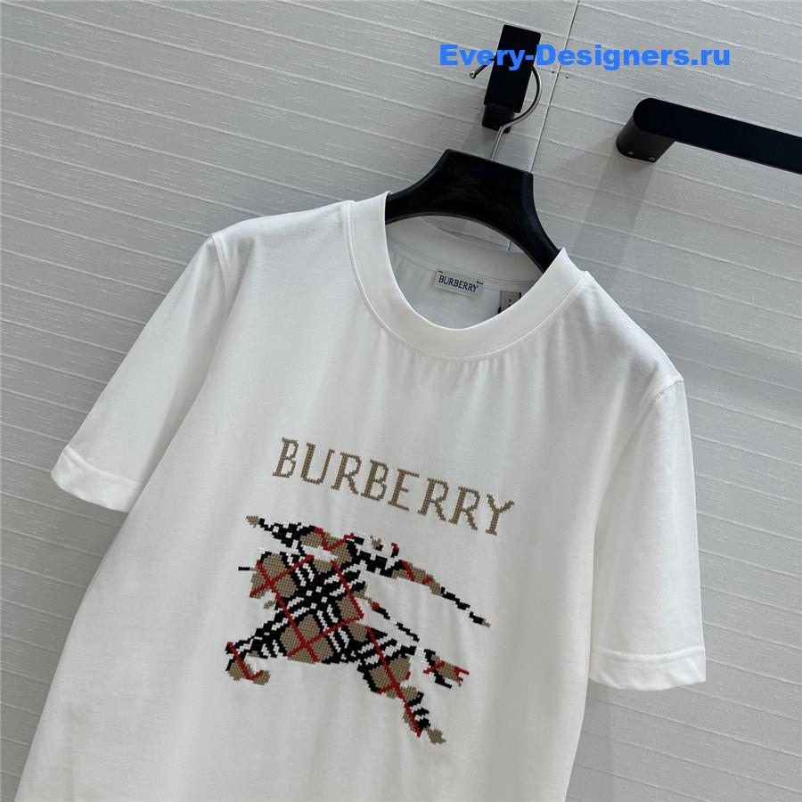 Bv*b*rry cross stitch ekd t-shirt in white