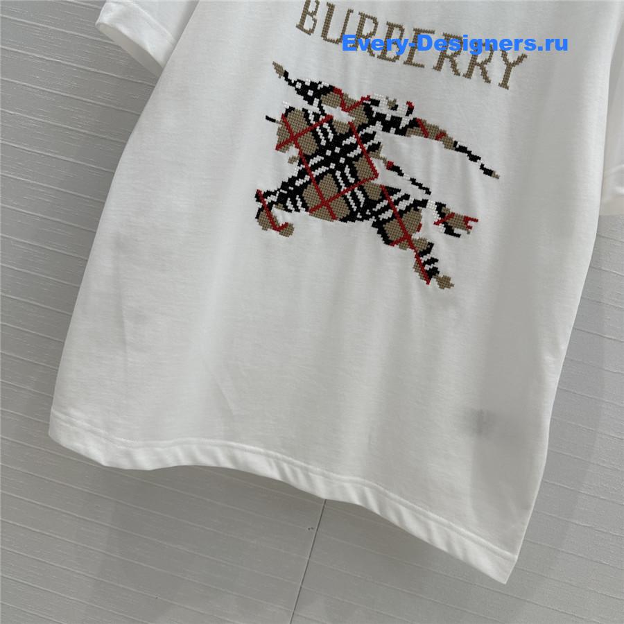 Bv*b*rry cross stitch ekd t-shirt in white