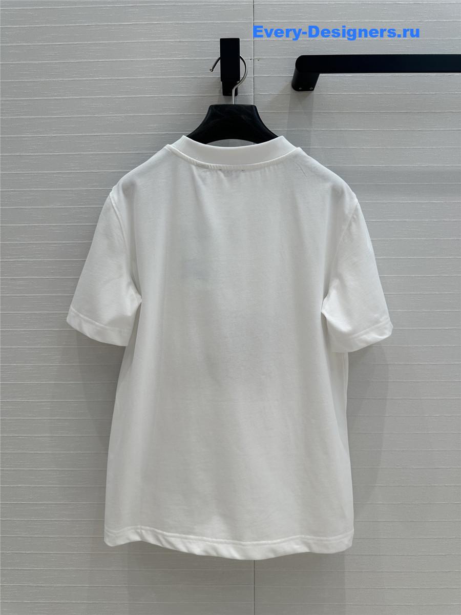 Bv*b*rry cross stitch ekd t-shirt in white