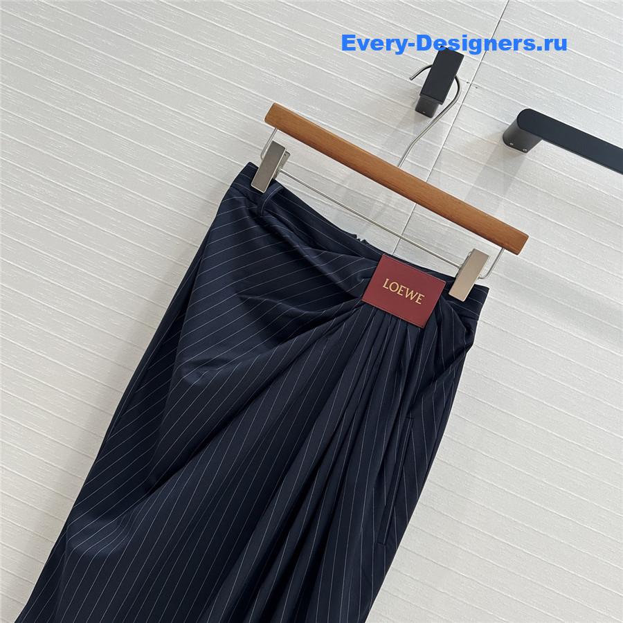 L0ew* draped leather skirt