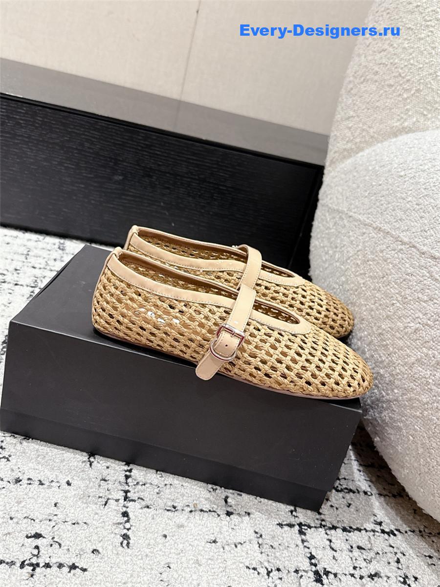 Alaïa Beige Mesh Ballet Flats