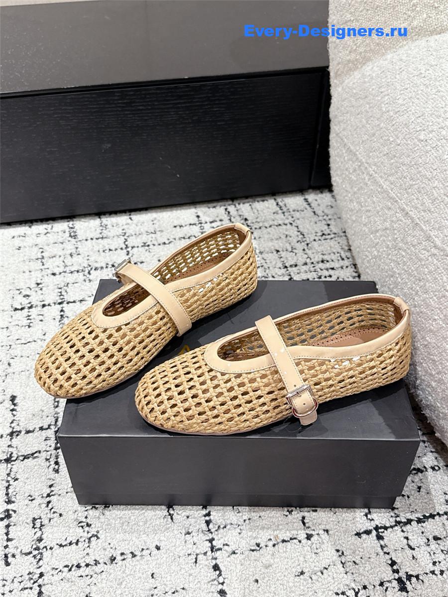 Alaïa Beige Mesh Ballet Flats