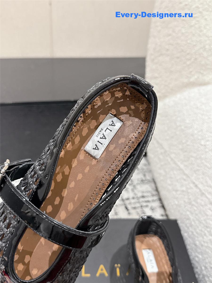 Alaïa Black Mesh Ballet Flats