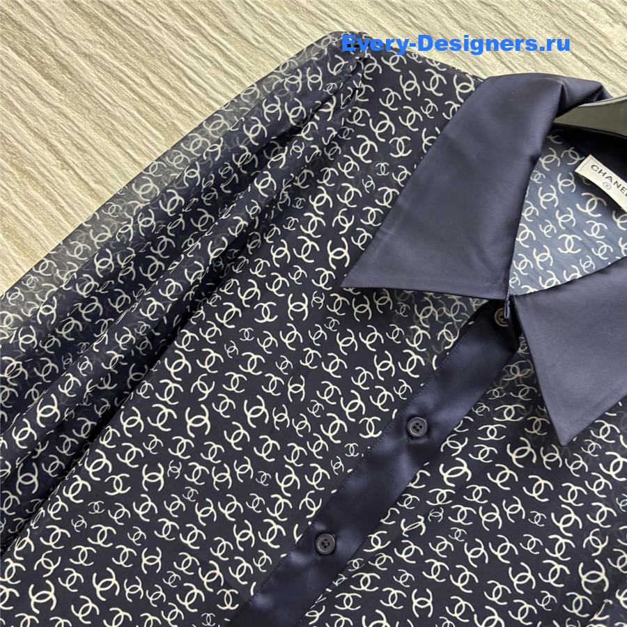 Ch**el logo print dark shirt