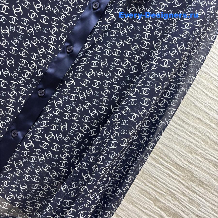 Ch**el logo print dark shirt