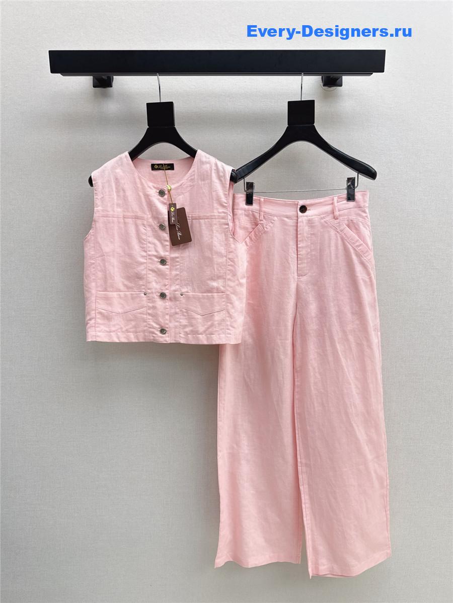 L0r0 P1ana pink vest trousers suit