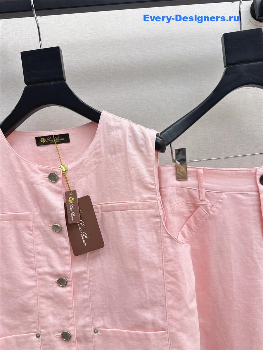 L0r0 P1ana pink vest trousers suit