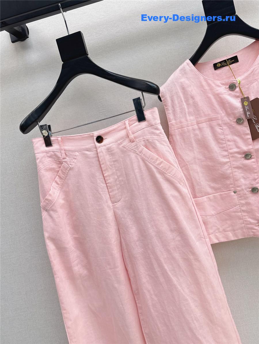 L0r0 P1ana pink vest trousers suit