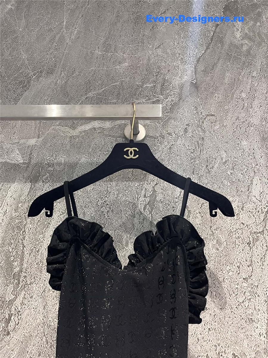 Ch**el black one-piece swimsuit