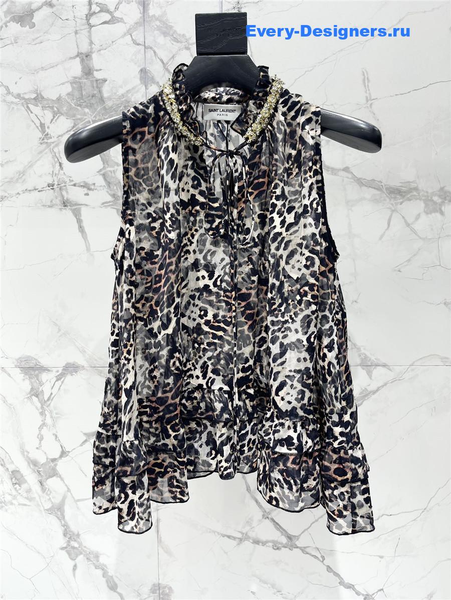 Sa1nt Lau*nt leopard vest