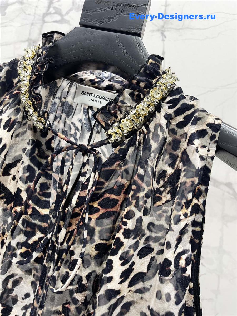 Sa1nt Lau*nt leopard vest