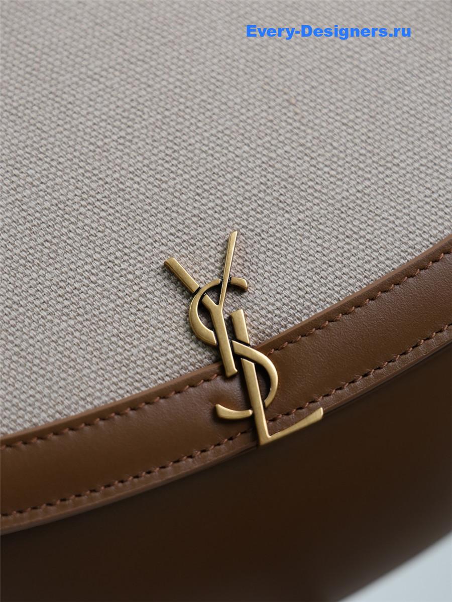 Sa1nt Lau*nt voltaireleather canvas shoulder bag