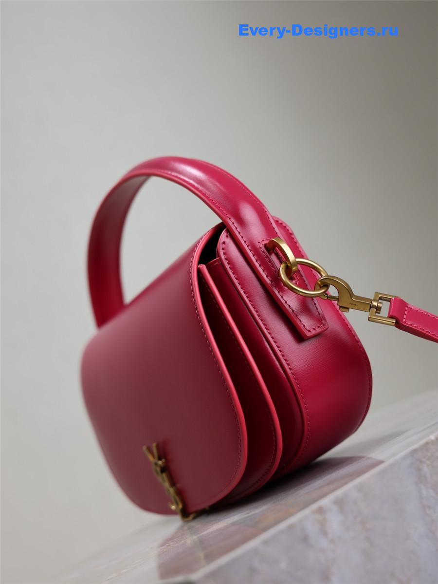 Sa1nt Lau*nt voltaire mini leather shoulder bag in fuchsia