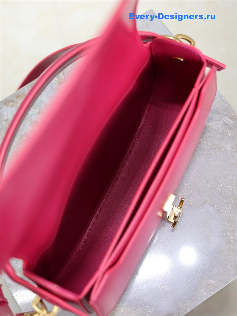 Sa1nt Lau*nt voltaire mini leather shoulder bag in fuchsia
