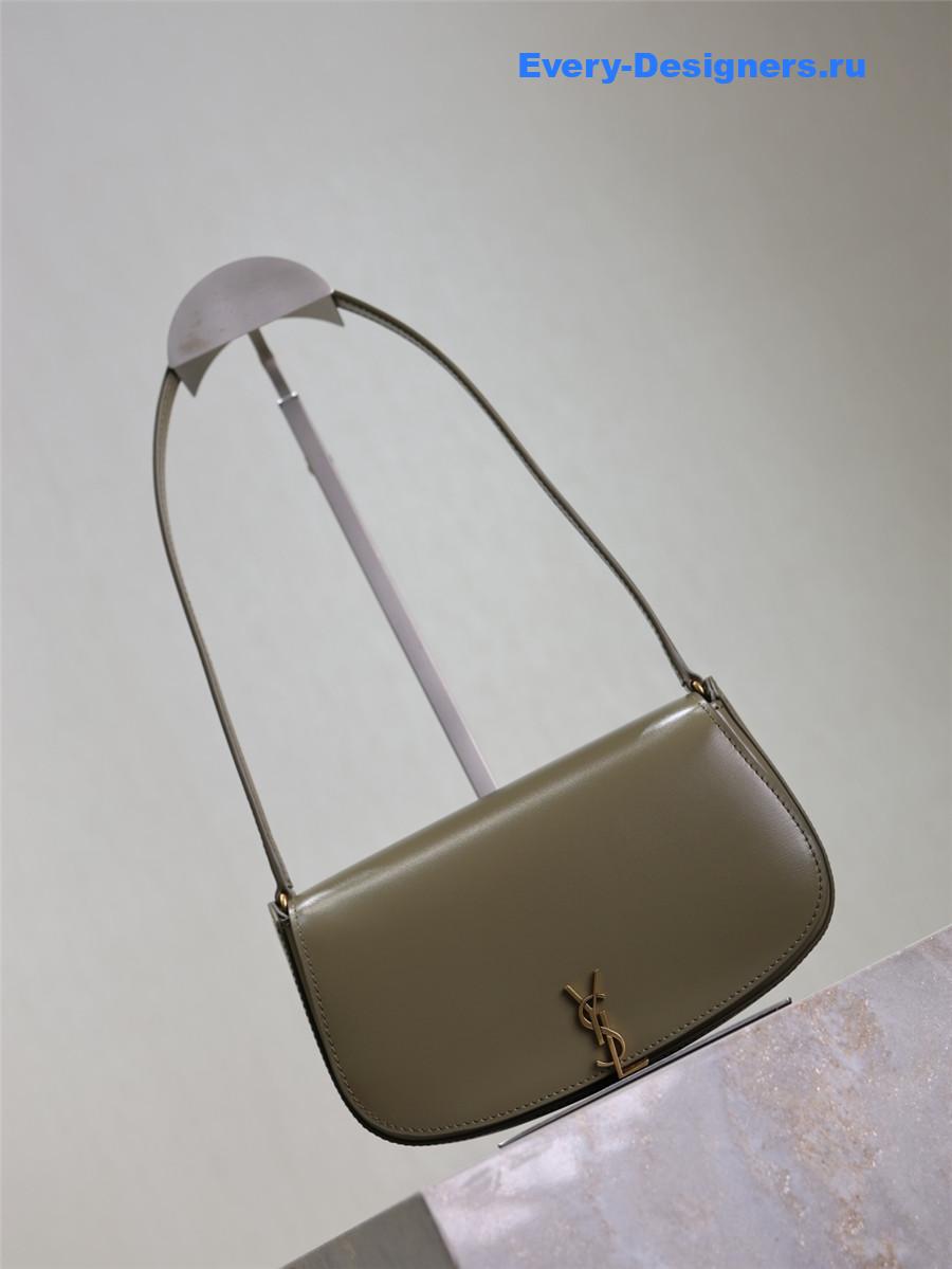 Sa1nt Lau*nt green voltaire mini leather shoulder bag