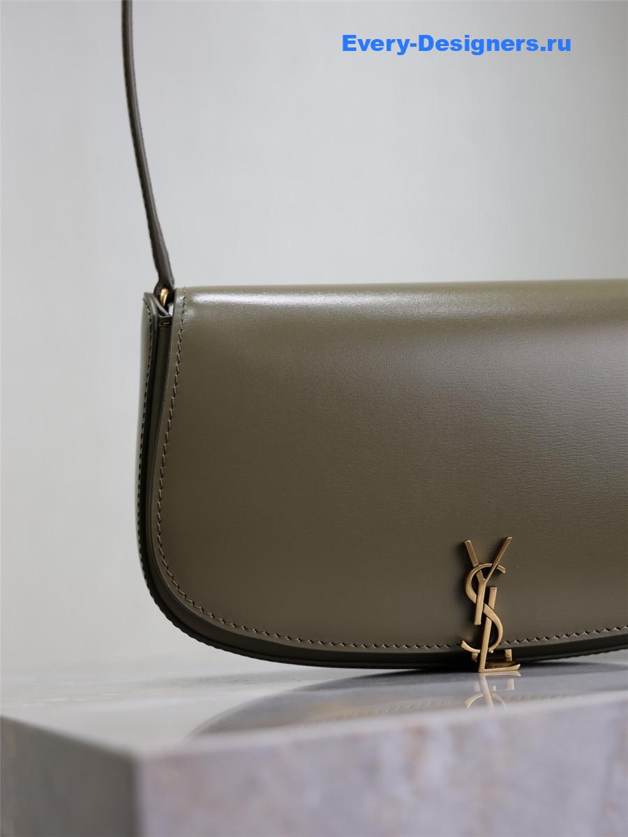 Sa1nt Lau*nt green voltaire mini leather shoulder bag