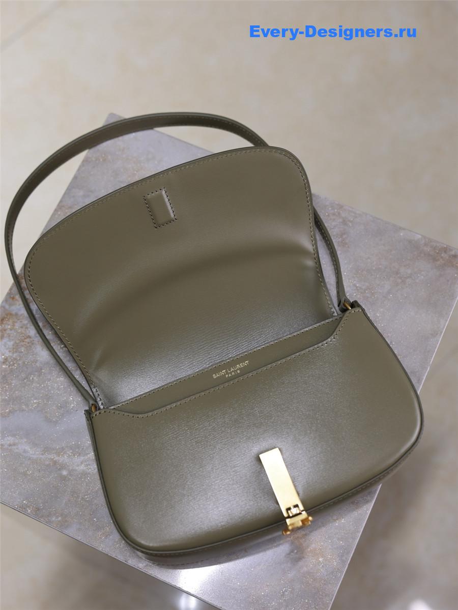 Sa1nt Lau*nt green voltaire mini leather shoulder bag