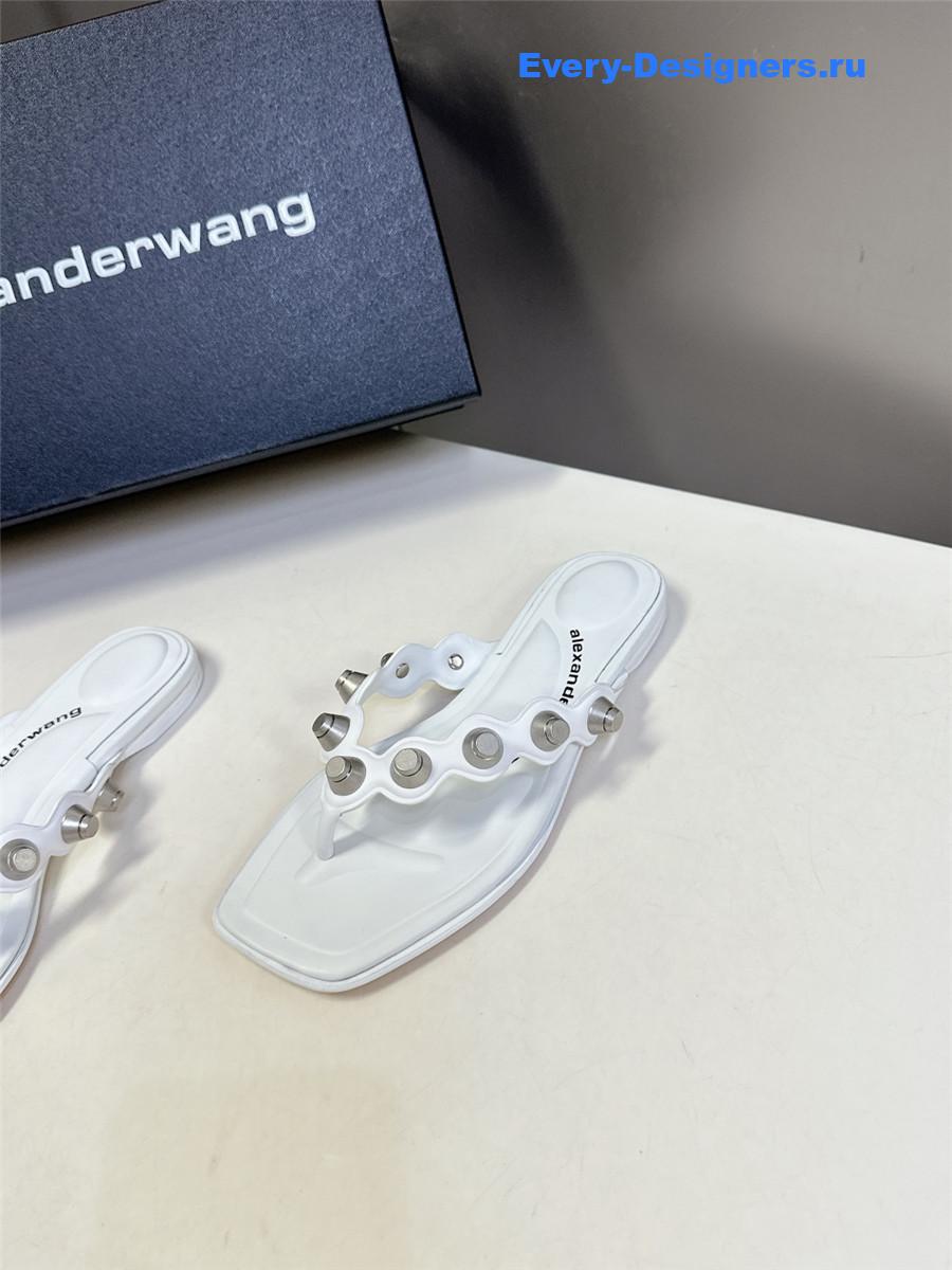 A1exa*der wang rexa thong flat sandals in white