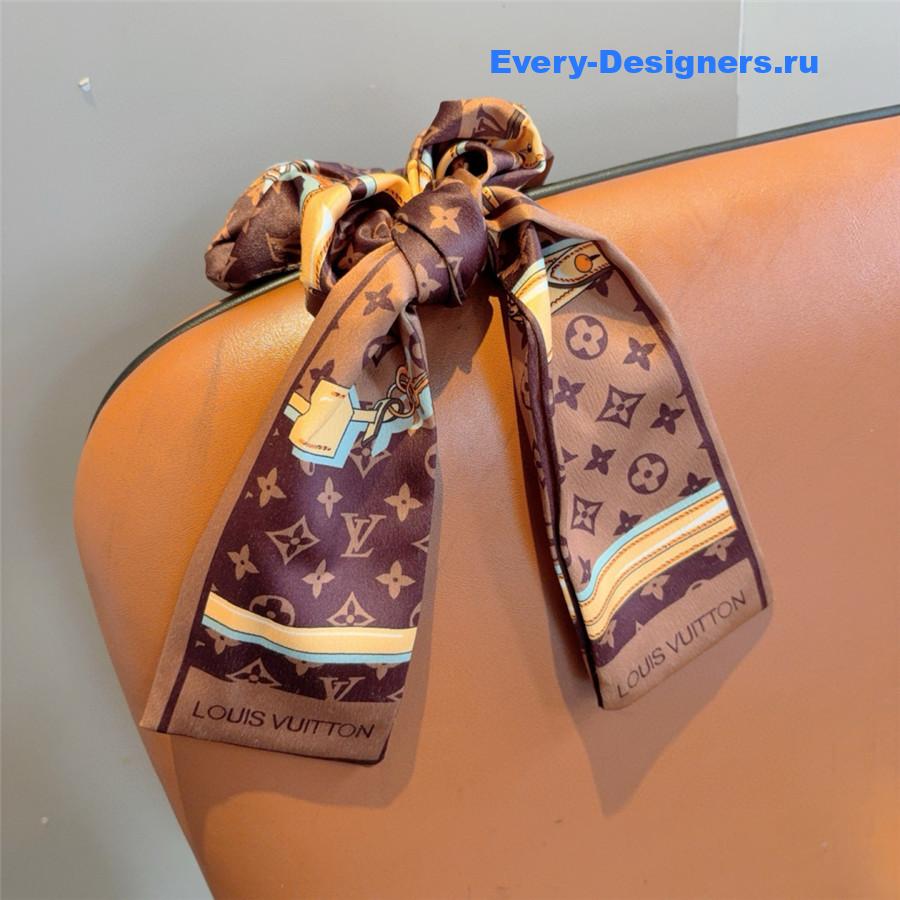 l0vis Vvtt0n brown letter ribbon hair tie