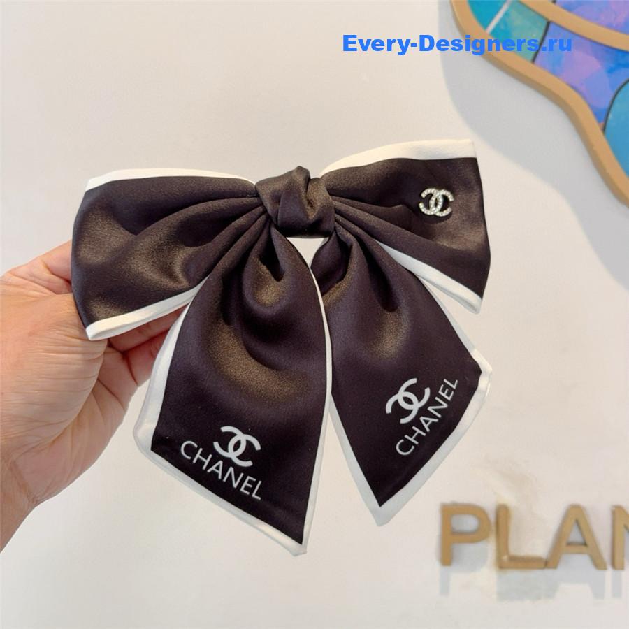 Ch**el logo bow hair tie