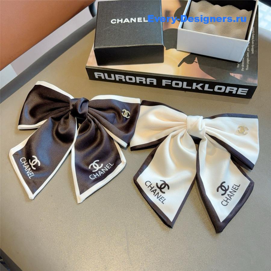 Ch**el logo bow hair tie