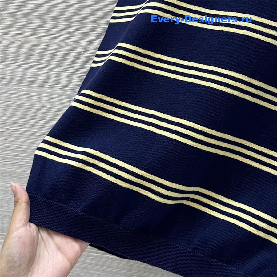 Miu Miu Striped Knit Sleeveless Dress